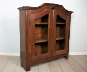 18th century italian walnut bookcase cabinet cupboard